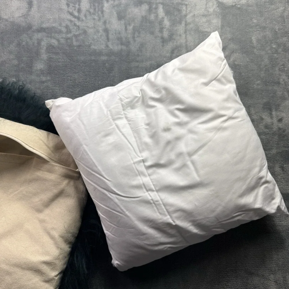 West Elm 16 x 16 Mongolian Lamb Pillow Cover Teal Blue Super Soft